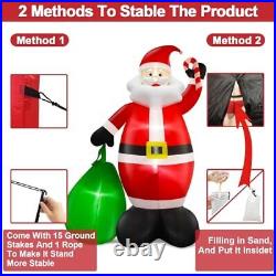 14 Feet Giant Christmas Inflatable Decorations Outdoor Santa Claus with Gift