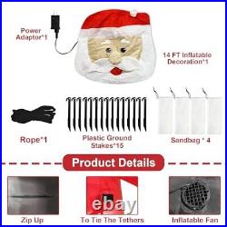 14 Feet Giant Christmas Inflatable Decorations Outdoor Santa Claus with Gift