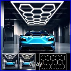 14 Grid Hexagon Garage Light System Honeycomb Hex LED Light for Garage Gym 6500K
