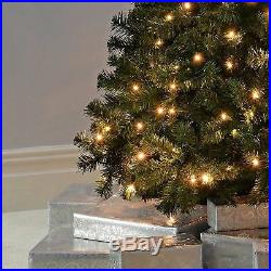 153, 182, 213cm Artificial Christmas Tree Warm White Pre-Lit Led Xmas Green