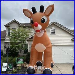 15 Foot Tall Christmas Rudolph Reindeer Inflatable by Hammacher-Schlemmer