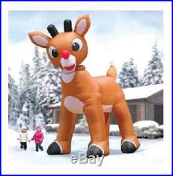 15 Ft Rudolph Red Nose Reindeer Santa Airblown Inflatable Christmas Yard Decor