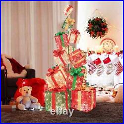 15 Stacked Pre-Lit Gift Box Tower 67'' Lighted Present