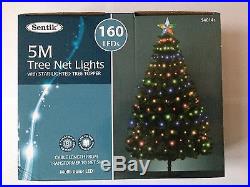 160 Led Multi Colour/white Christmas Xmas Tree Net Lights With Star Tree Topper
