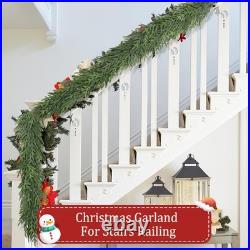 16FT Christmas Pine Garland Real Touch Green Garland