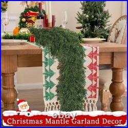 16 Ft Christmas Garland Soft Bendable Realistic Artificial Cedar Pine Green X