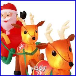 16 ft. Santa in Sleigh with Reindeers Christmas Inflatable