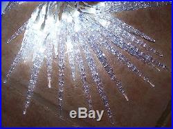 175 WHITE LED Icy Icicle Holiday Christmas Indoor/Outdoor Melting Icicle Lights