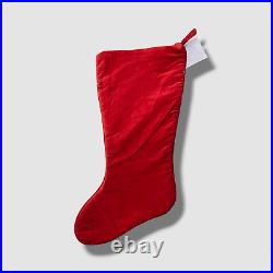 $176 Sferra Red Two Angel Needlepoint Wool Velvet Christmas Stocking 19