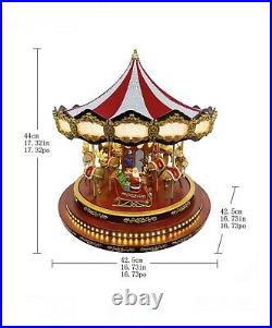 17 Christmas Carousel. Large Deluxe Plays 20 Songs Music Lights
