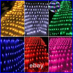 180360 LED String Fairy Chaser Lights Net Mesh Curtain Xmas Party Wedding Timer