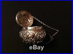 1890 Sterling Silver Gorham Repousse Tea Ball