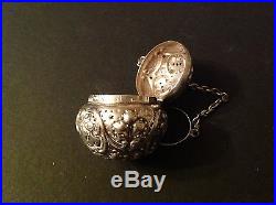 1890 Sterling Silver Gorham Repousse Tea Ball