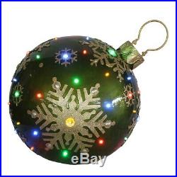 18 Green Resin Ornament Christmas Holiday Outdoor LED Lighted Decoration