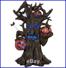 18 HAUNTED SCREAMING TREE SPOOKY HALLOWEEN DECORATION WithJACK-O-LANTERNS & BATS