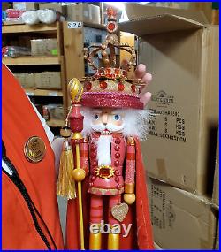 18 HOLLYWOOD CORAL KING NUTCRACKER Kurt Adler NEW PERFECT HA0593 VIBRANT
