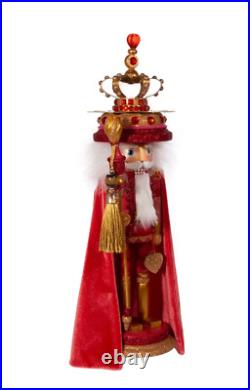18 HOLLYWOOD CORAL KING NUTCRACKER Kurt Adler NEW PERFECT HA0593 VIBRANT