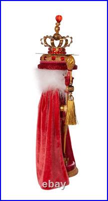 18 HOLLYWOOD CORAL KING NUTCRACKER Kurt Adler NEW PERFECT HA0593 VIBRANT