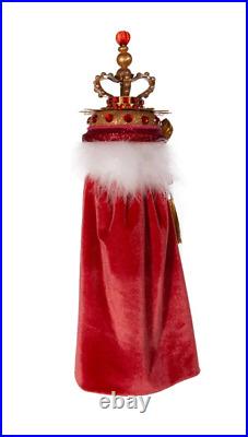 18 HOLLYWOOD CORAL KING NUTCRACKER Kurt Adler NEW PERFECT HA0593 VIBRANT