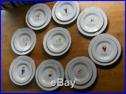 18 Pottery Barn Reindeer Dinner & Salad Plates withRudolph Complete Sets All 9