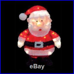 18 Pre-Lit Tinsel Santa Claus Outdoor Christmas Holiday Decoration Decor New