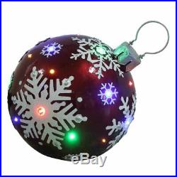 18 Red Resin Ornament Bulb Christmas Holiday Outdoor LED Lighted Decoration