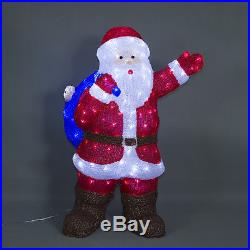 196 LED Pre Lit Santa Claus Christmas Decoration Light Holiday Indoor Outdoor