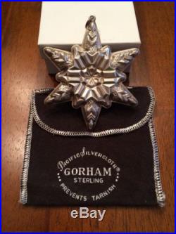 1970 Gorham Sterling Silver Christmas Snowflake Ornament 925 1st in Series