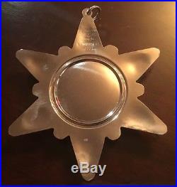 1970 Gorham Sterling Silver Christmas Snowflake Ornament with Box & Pouch