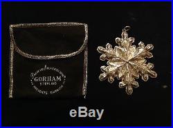 1973 Sterling Silver Gorham Annual Snowflake Ornament