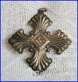 1973 Sterling Silver Reed & Barton Annual Cross Ornament or pendant