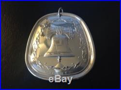 1976 Towle Annual Sterling Silver 12 Days of Christmas Medallion Liberty Bell