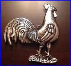 1981 Sterling Silver Gorham Kirk Stieff American Heritage Rooster Ornament