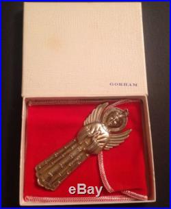 1982 Sterling Silver Gorham American Heritage Nativity Angel Ornament With Box