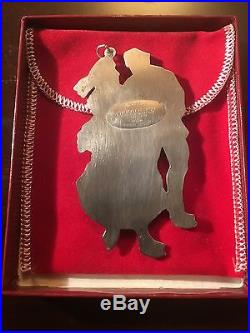 1983 Sterling Silver Gorham American Heritage Skaters Ornament with Box & Pouch