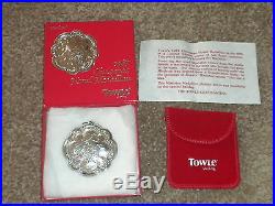 1987 Towle Limited Edition Annual Sterling Silver Floral Ornament Medallion