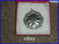 1987 Towle Limited Edition Annual Sterling Silver Floral Ornament Medallion