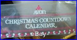 1987 Vtg Avon Cloth Advent Calendar Countdown To Christmas Includes Mouse Fabric