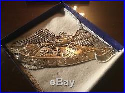 1989 Sterling Silver Gorham American Heritage Christmas Eagle Ornament With Box