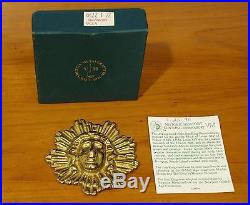 1990 Virginia Metalcrafters Sun King Brass Newport Collection Ornament