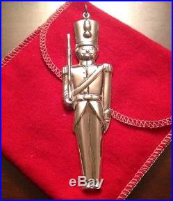1991 Sterling Silver Gorham American Heritage Toy Soldier Ornament, Box & Pouch