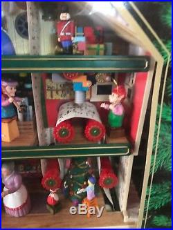 1995 SANTA'S MUSICAL WORKSHOP BY MR CHRISTMAS LIGHTED & ANIMATED With Box