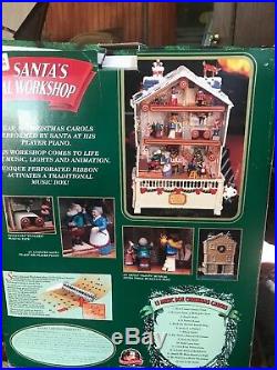 1995 SANTA'S MUSICAL WORKSHOP BY MR CHRISTMAS LIGHTED & ANIMATED With Box