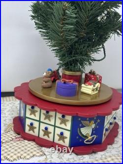 1996 Avon Christmas Is Coming Musical Advent Tree Complete w Box Works VTG