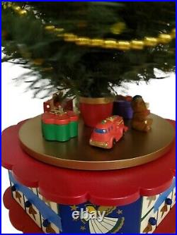 1996 Avon Christmas is Coming Music Box Advent Calendar Rotating Tree Lights