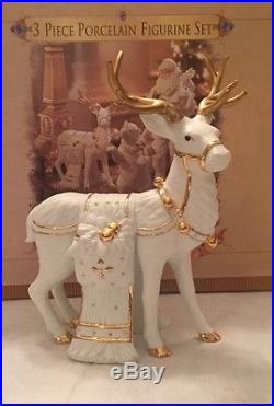 1999 Grandeur Noel collectors edition 3 piece porcelain figurine set. New In Box