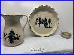 1999 Home & Garden Party Ltd Snowman Stoneware Set