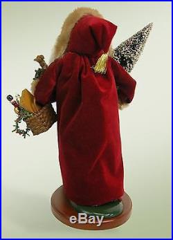 19 Swaying Santa Claus Trimmed in Fur Christmas Table Top Decoration