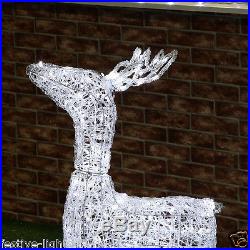 1.1m Outdoor Garden Twinkling Led Acrylic Reindeer Christmas Xmas Figure Light
