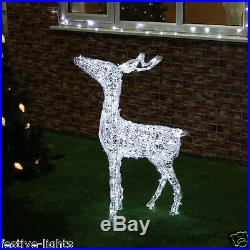 1.1m Outdoor Garden Twinkling Led Acrylic Reindeer Christmas Xmas Figure Light